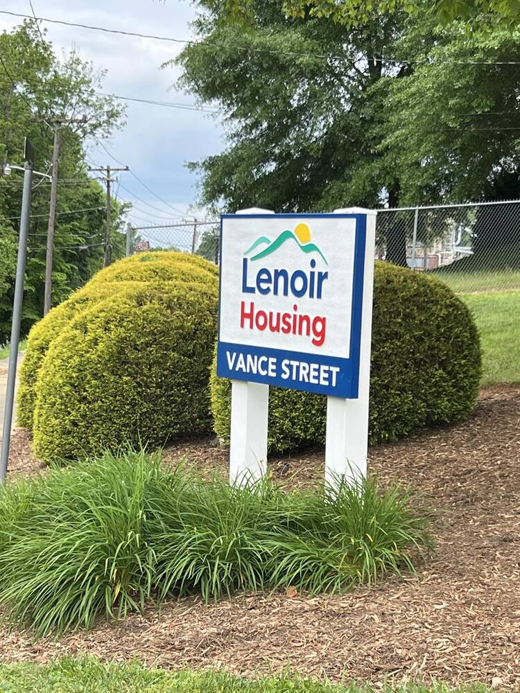 Vance Street Housing Sign.