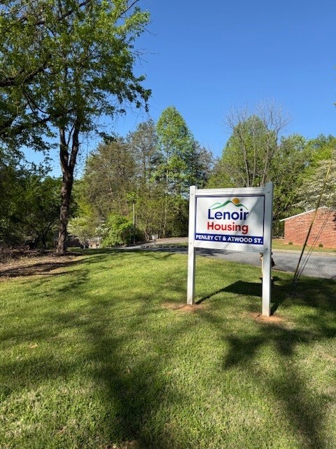 Penley Court and Atwood Street neighborhood sign
