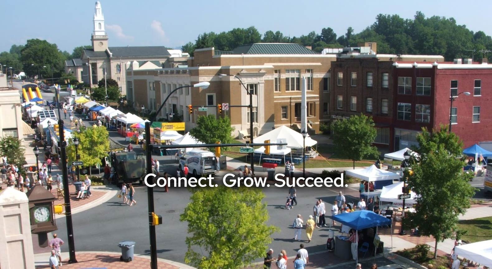 Aerial view of Downtown Lenoir