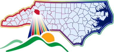 Map showing the location of Lenoir within the state of North Carolina